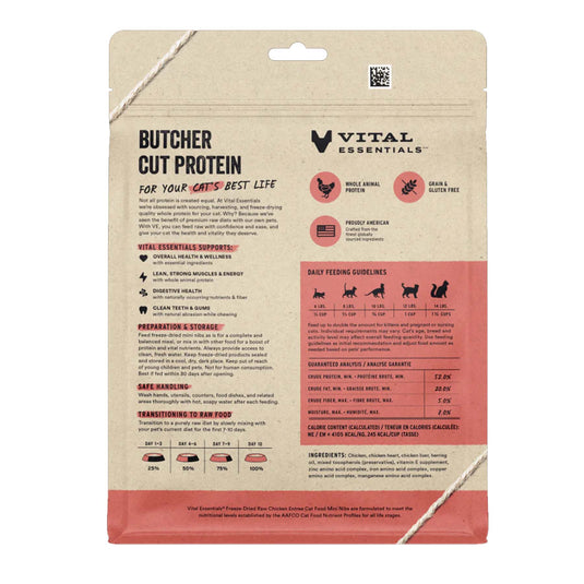 Vital Essentials Freeze-Dried Chicken Mini Nibs Cat Food