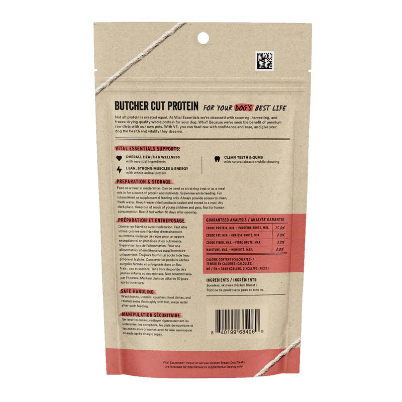 Vital Essentials Freeze-Dried Chicken Breast Dog Treat
