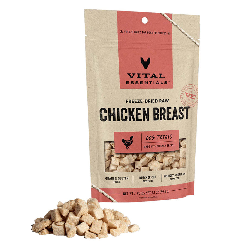 Vital Essentials Freeze-Dried Chicken Breast Dog Treat
