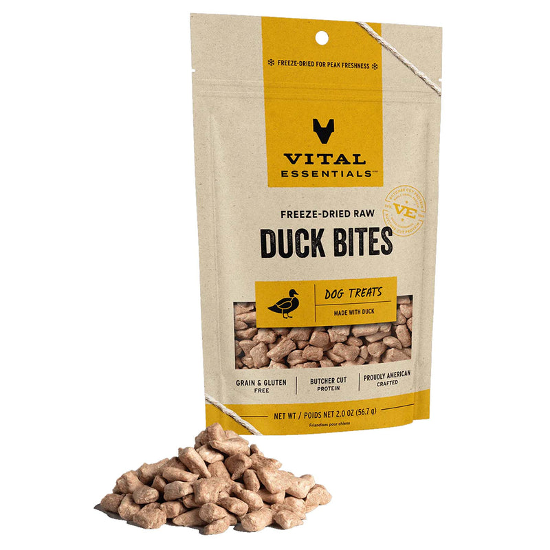 Vital Essentials Freeze-Dried Duck Bites Dog Treat