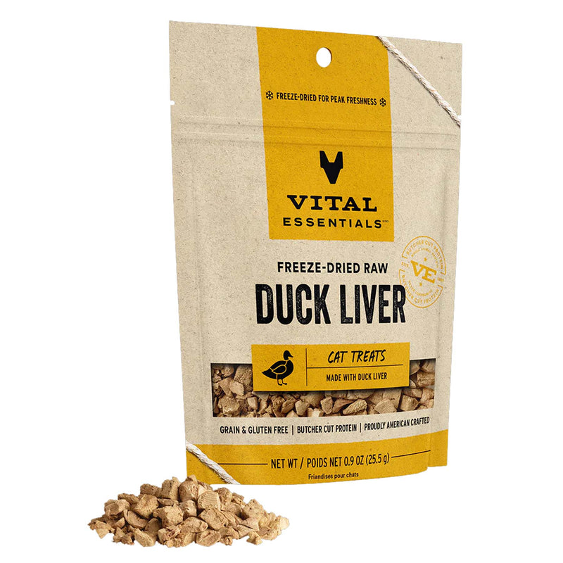 Vital Essentials Freeze-Dried Duck Liver Cat Treat - 0.9 oz