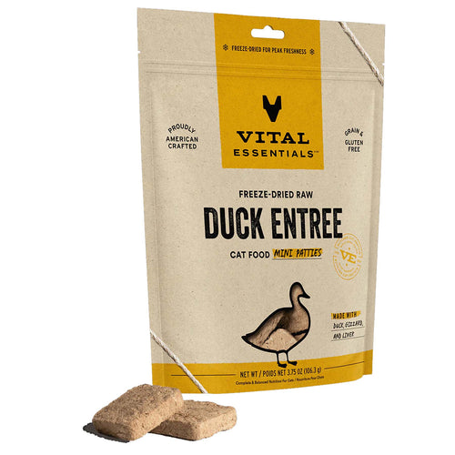 Vital Essentials Freeze-Dried Duck Mini Patties Cat Food