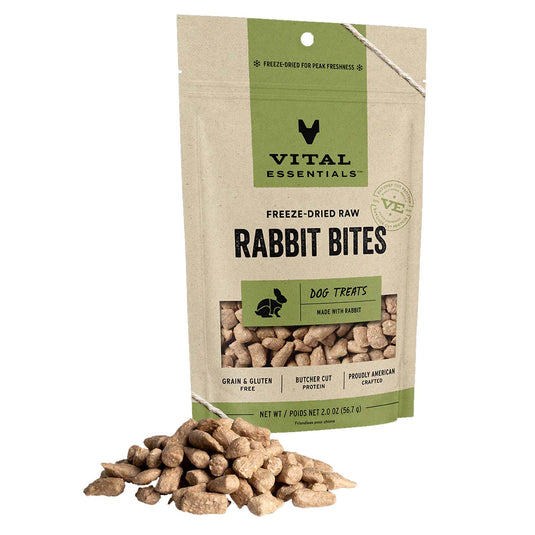 Vital Essentials Freeze-Dried Rabbit Bites Dog Treat