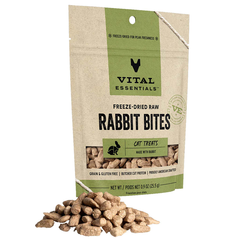 Vital Essentials Freeze-Dried Rabbit Bites Cat Treat - 0.9oz