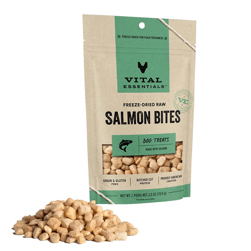Vital Essentials Freeze-Dried Salmon Bites  Dog Treat