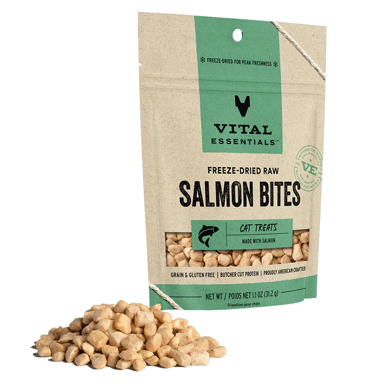 Vital Essentials Freeze-Dried Salmon Bites Cat Treat - 1.1oz