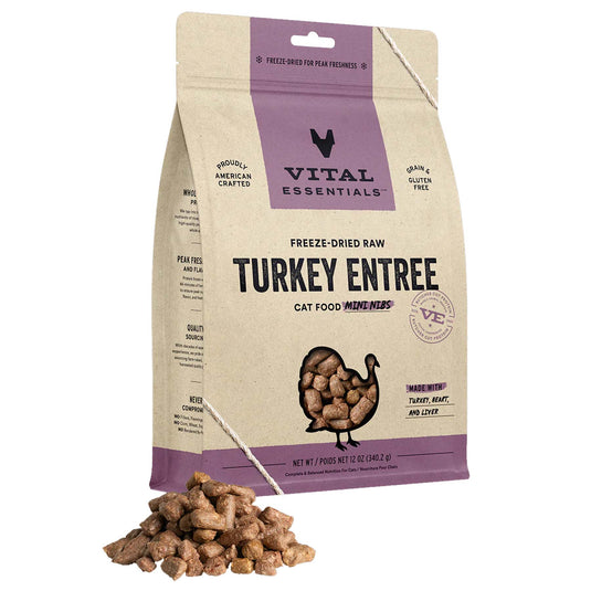 Vital Essentials Freeze-Dried Turley Mini Nibs Cat Food