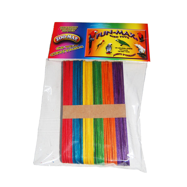 Zoo-Max Bamboo Popsicle Stick Toy Part - 50 Pack