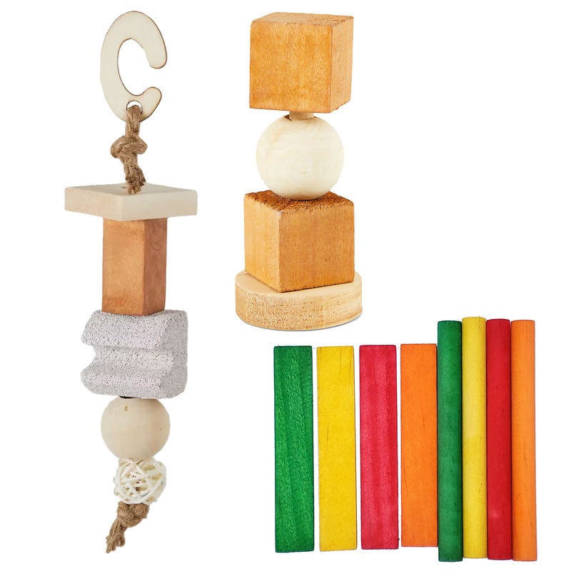 Load image into Gallery viewer, Wooden Chews Small Pet 3-Toy Pack
