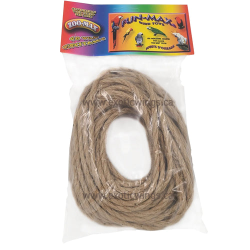 Zoo-Max Natural Jute Rope Bird Toy Part  ³⁄₁₆