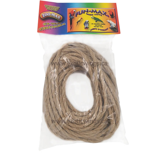 Zoo-Max Natural Jute Rope Bird Toy Part  ³⁄₁₆