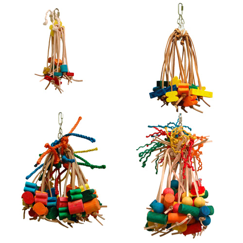 Zoo-Max Spiddy Parrot Leather Preening Toy 🍁