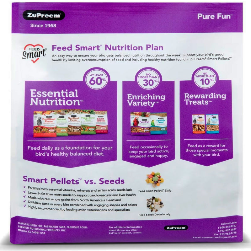 ZuPreem Pure Fun Parrots & Conure Enrichment Diet - 2 lb
