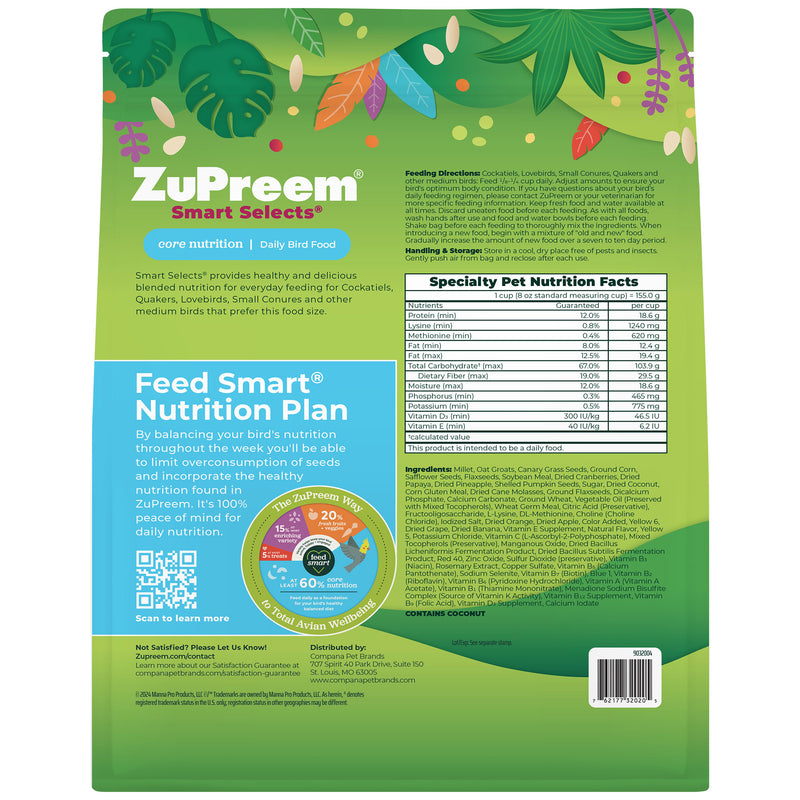 Load image into Gallery viewer, ZuPreem Smart Selects Enrichment Diet for Medium Birds
