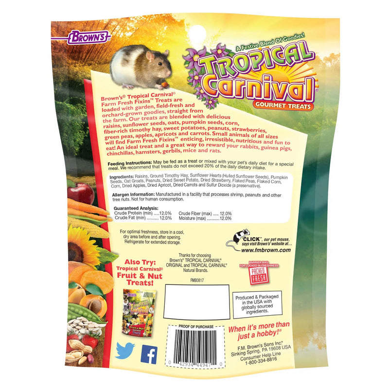 Brown's Tropical Carnival Farm Fresh Fixins Small Pet Treat
