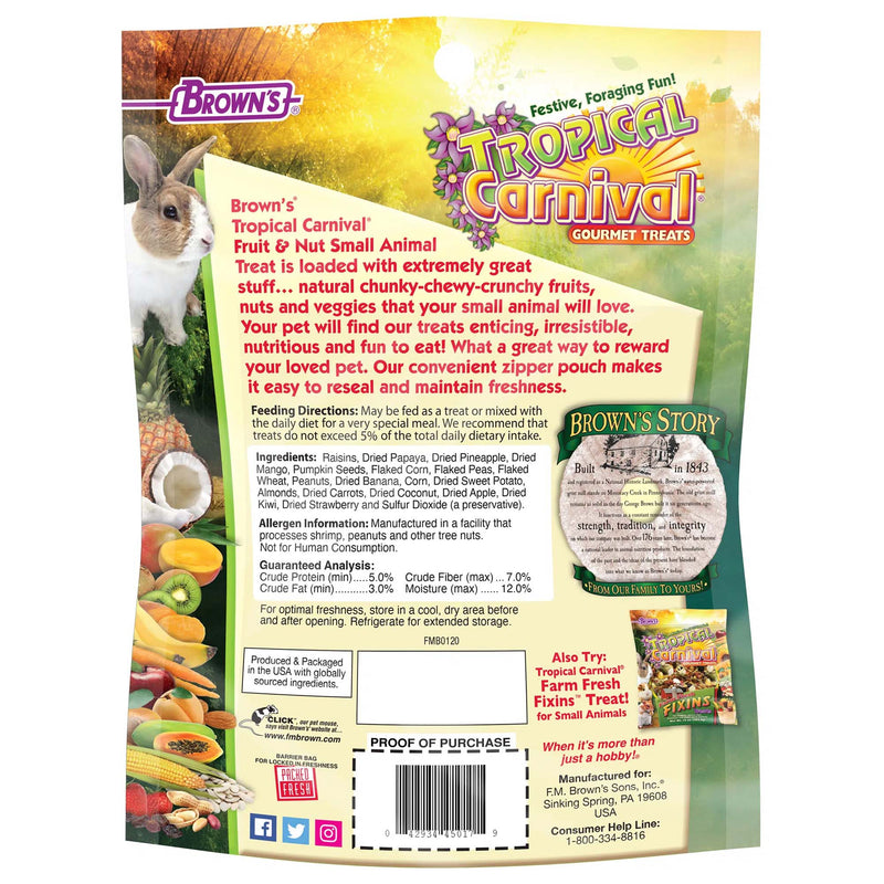 Brown's Tropical Carnival  Fruit & Nut Small Pet Treats