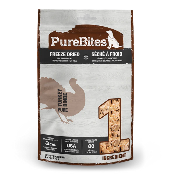 PureBites Turkey Freeze Dried Dog Treat