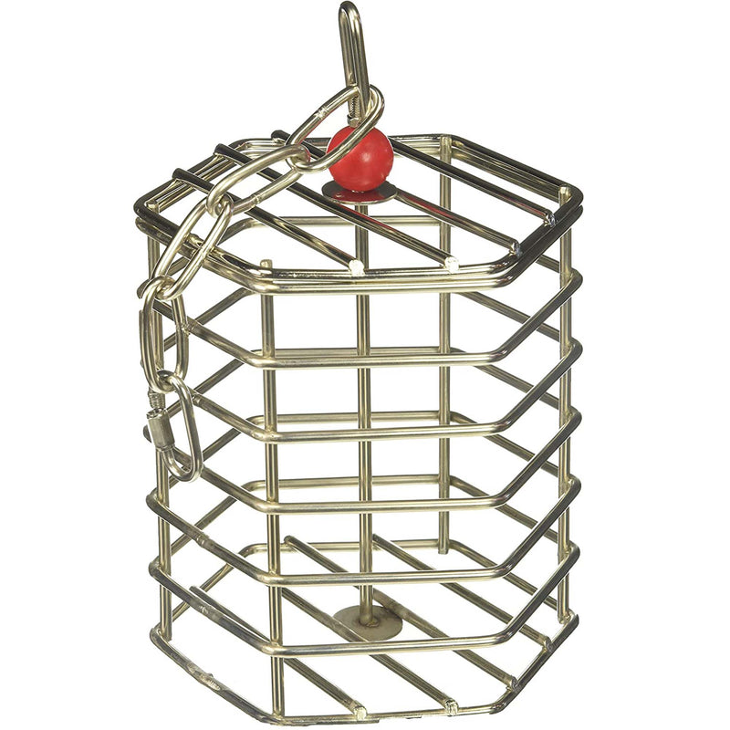 Stainless Steel Baffle Foraging Cage Parrot Toy
