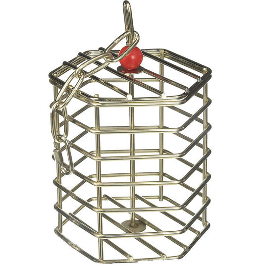 Stainless Steel Baffle Foraging Cage Parrot Toy
