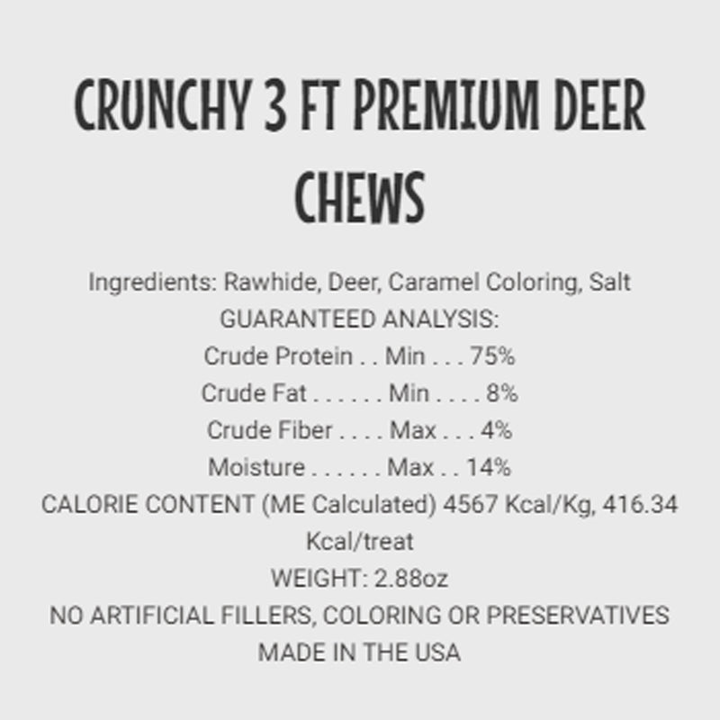 Etta Says! 3ft Crunchy Deer Chew
