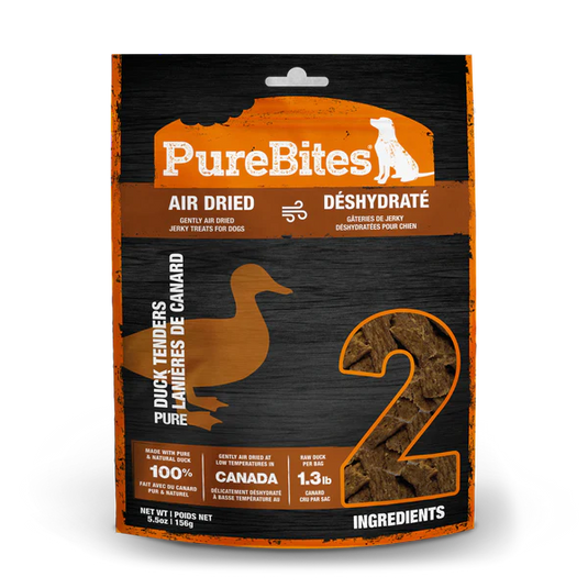 PureBites Air Dried Duck Jerky Dog Treat 156g