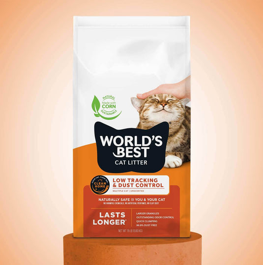 World's Best Cat Litter Low Tracking & Dust Control FLUSHABLE Formula - 28 lbs