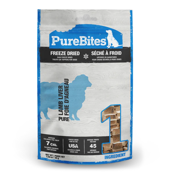 PureBites Lamb Liver Freeze Dried Dog Treat
