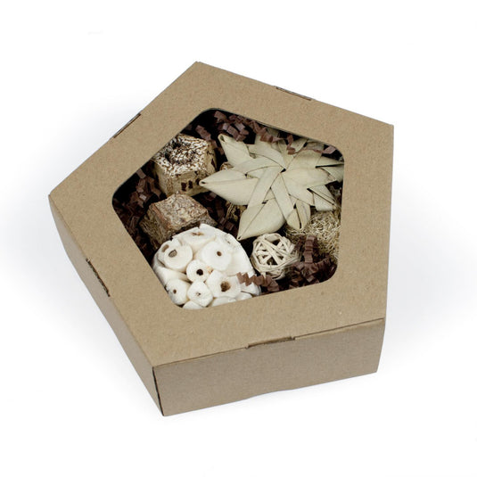 Prevue Hendryx Naturals Pentagon Forage n' Play Box - Small