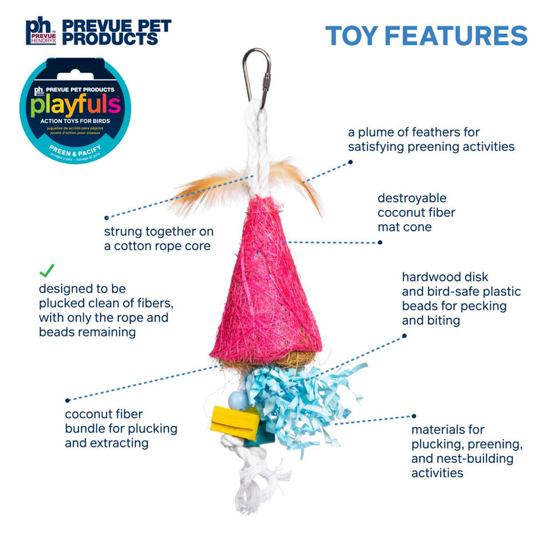 Prevue Hendryx Tropical Teasers Firecracker Small Bird Toy - 62498
