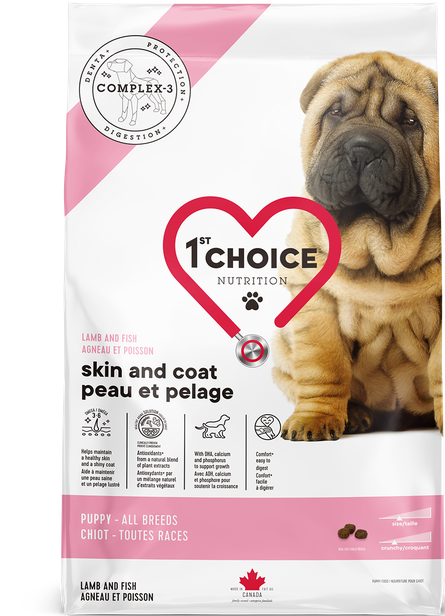 1st Choice Skin & Coat All Breed Puppy Food - Lamb & Fish Sample 🍁