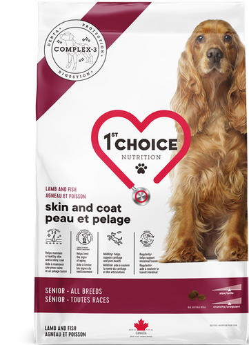 1st Choice Skin & Coat Senior Dog Food - Lamb & Fish Sample 🍁