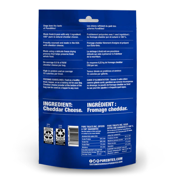 PureBites Cheddar Freeze Dried Dog Treat
