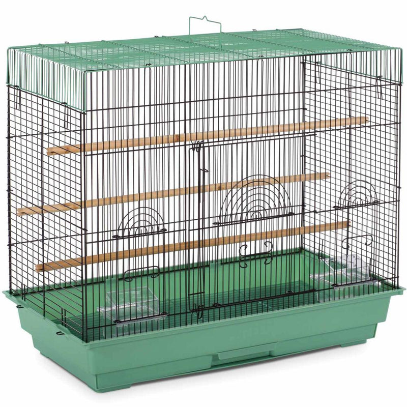 Prevue Hendryx Cockatiel & Parakeet Flight Cage - Exotic Wings and Pet Things #Colour_1804 Green Black
