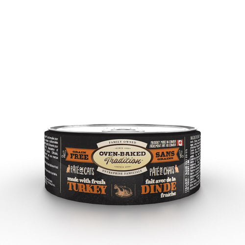 Oven Baked Tradition Grain Free Turkey Pate Cat Food - Case of 24 x 5.5oz Cans 🍁