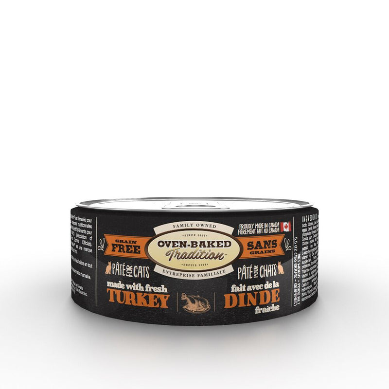Oven Baked Tradition Grain Free Turkey Pate Cat Food - Case of 24 x 5.5oz Cans 🍁
