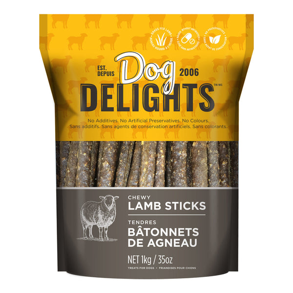 Dog Delights Chewy Lamb Sticks Dog Treats - 1.25 kg