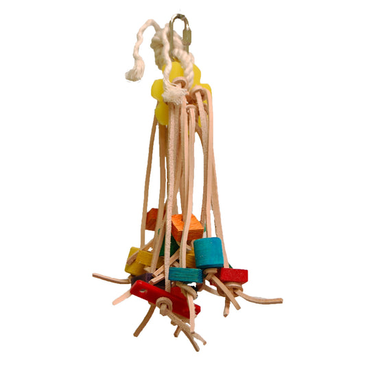 Zoo-Max Spiddy Parrot Leather Preening Toy 🍁