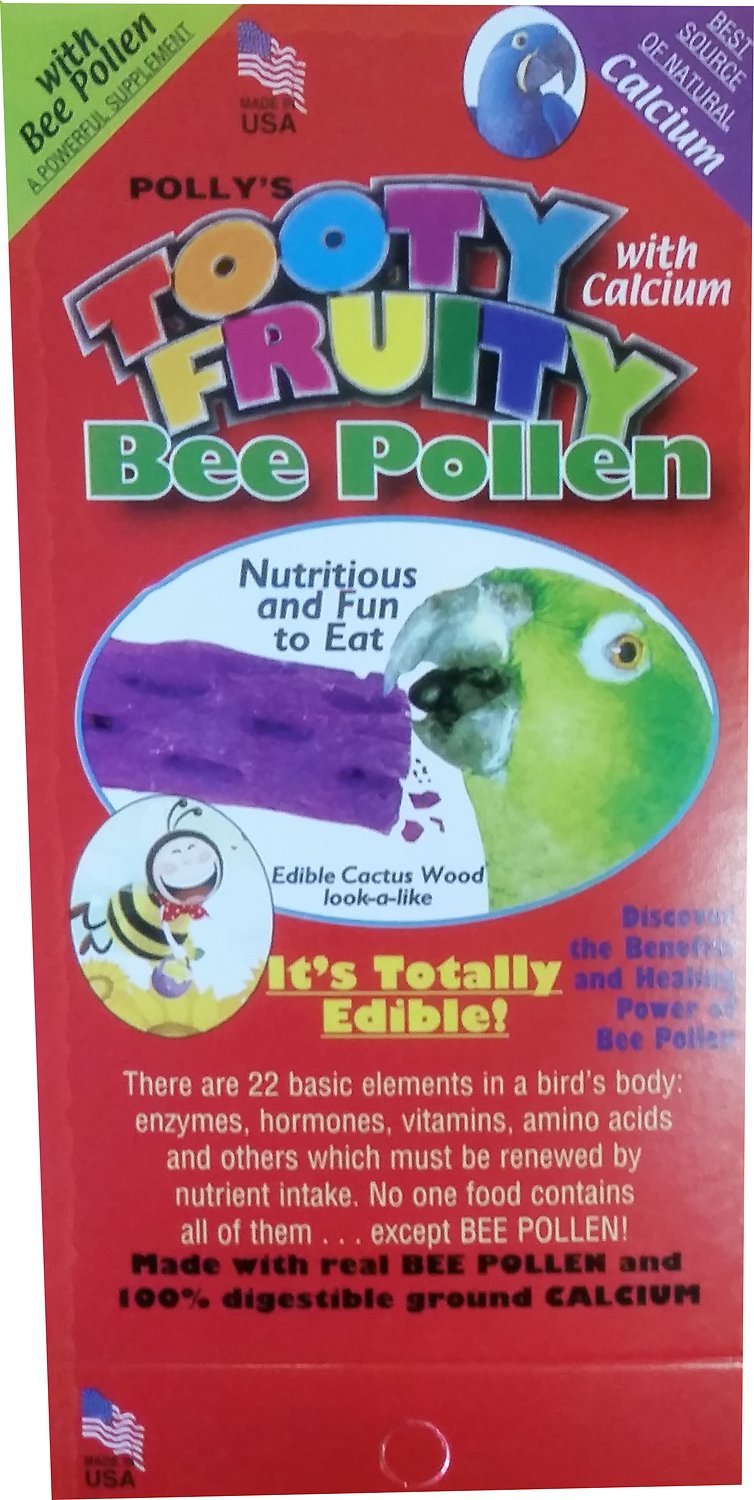 Polly's Pastel Tooty Fruity Bee Pollen Perches - Exotic Wings and Pet Things