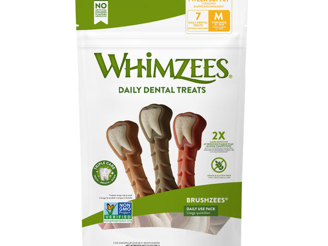 Whimzees Brushzees Daily Use Pack 7.4 oz