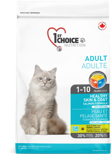 1st Choice Healthy Skin & Coat Adult Cat Food Salmon Formula