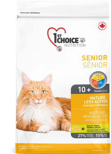1st Choice Mature/Less Active Senior Cat Food Chicken Formula 🍁