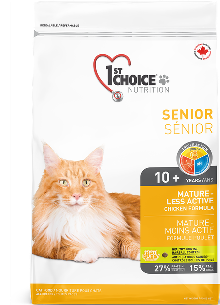 1st Choice Mature/Less Active Senior Cat Food Chicken Formula