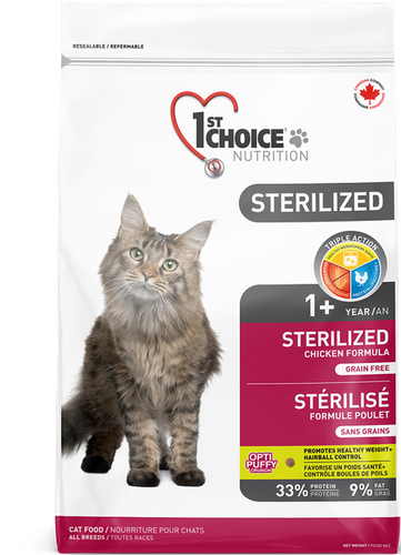 1st Choice Sterilized Grain Free Adult Cat Food Chicken Formula 🍁