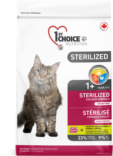 1st Choice Sterilized Grain Free Adult Cat Food Chicken Formula 🍁