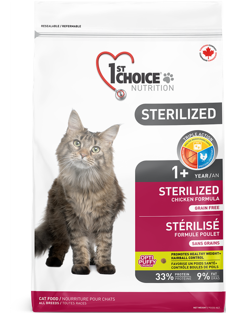 1st Choice Sterilized Grain Free Adult Cat Food Chicken Formula