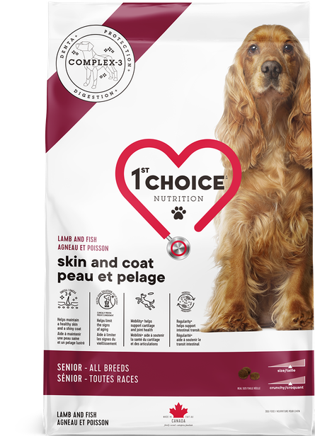 1st Choice Sensitive Skin & Coat Senior Dog Food - Lamb & Fish Formula