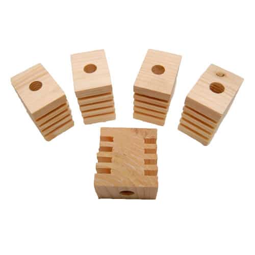 Zoo-Max Bird & Small Pet Toy Parts - Natural Groovy Blocks