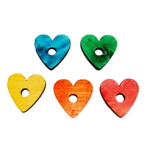 Zoo-Max Bird & Small Pet Toy Parts - Coloured Pine Shapes 🍁