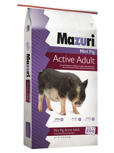 Mazuri Active Adult Mini Pig Food 25 lbs