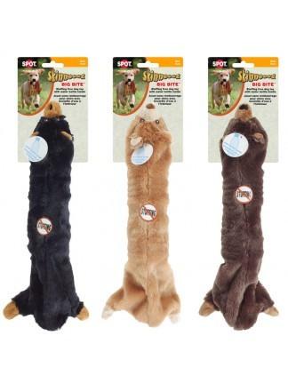 SKINNEEEZ BIG BITE WOLF / BEAR STUFFINGLESS DOG TOY - Exotic Wings and Pet Things